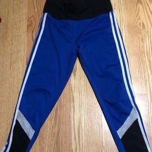 Royal blue leggings for teens. Size small medium